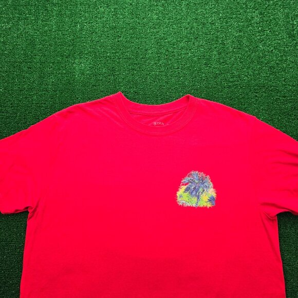 Leoma Lovegrove Tshirt Mens Large Red Short Sleeve House on Beach Tropical‎ Art - Picture 3 of 9